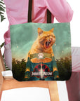 'Jurassic Meow' Personalized Tote Bag