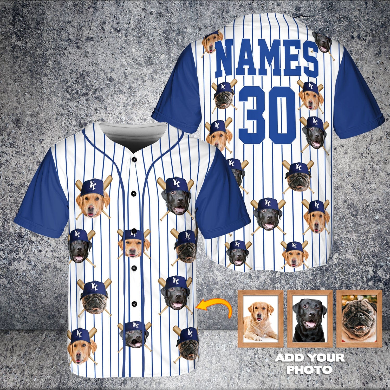 Kansas City Doggo Royals Custom Baseball Jersey