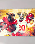 'Kansas City Doggos' Personalized 2 Pet Canvas