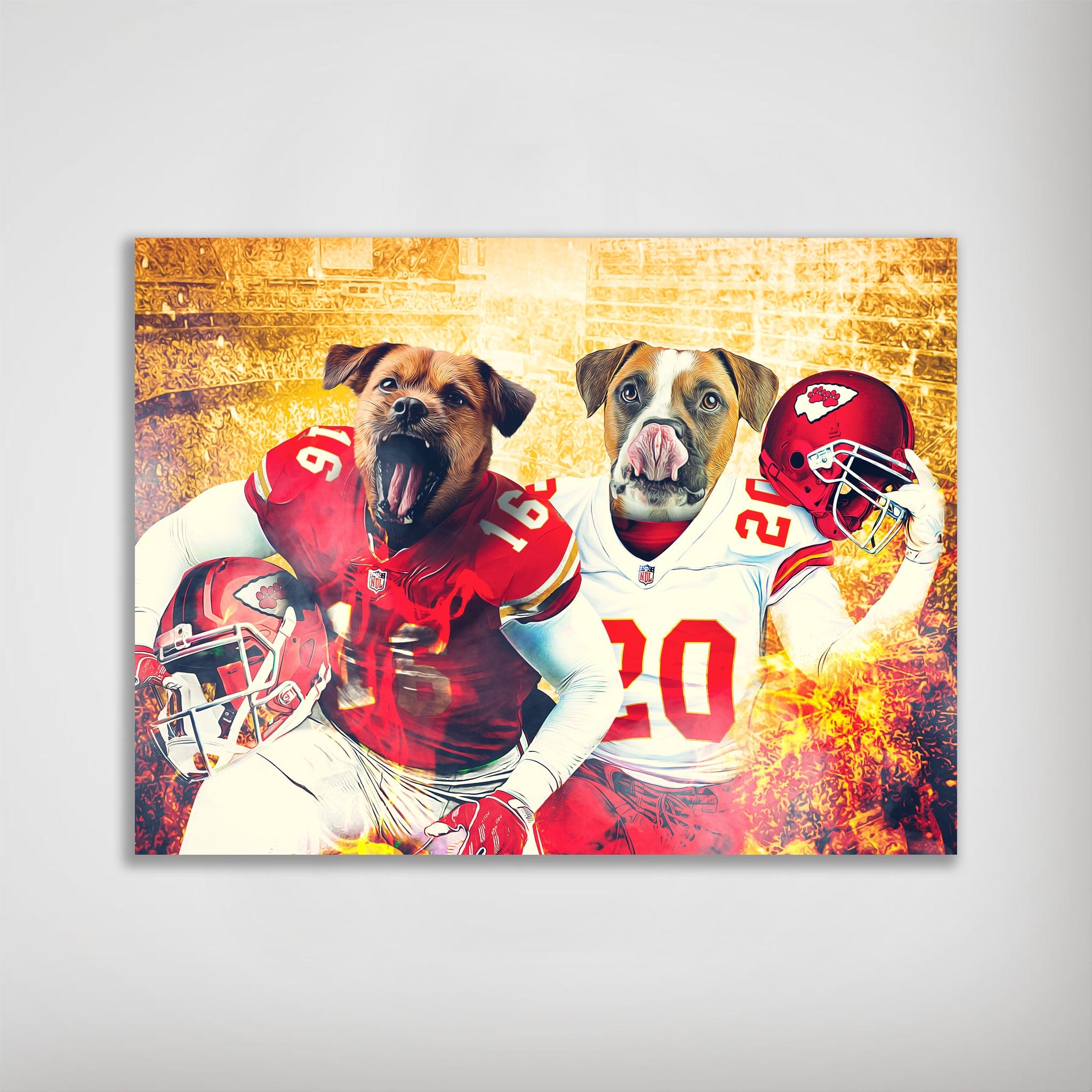 &#39;Kansas City Doggos&#39; Personalized 2 Pet Poster
