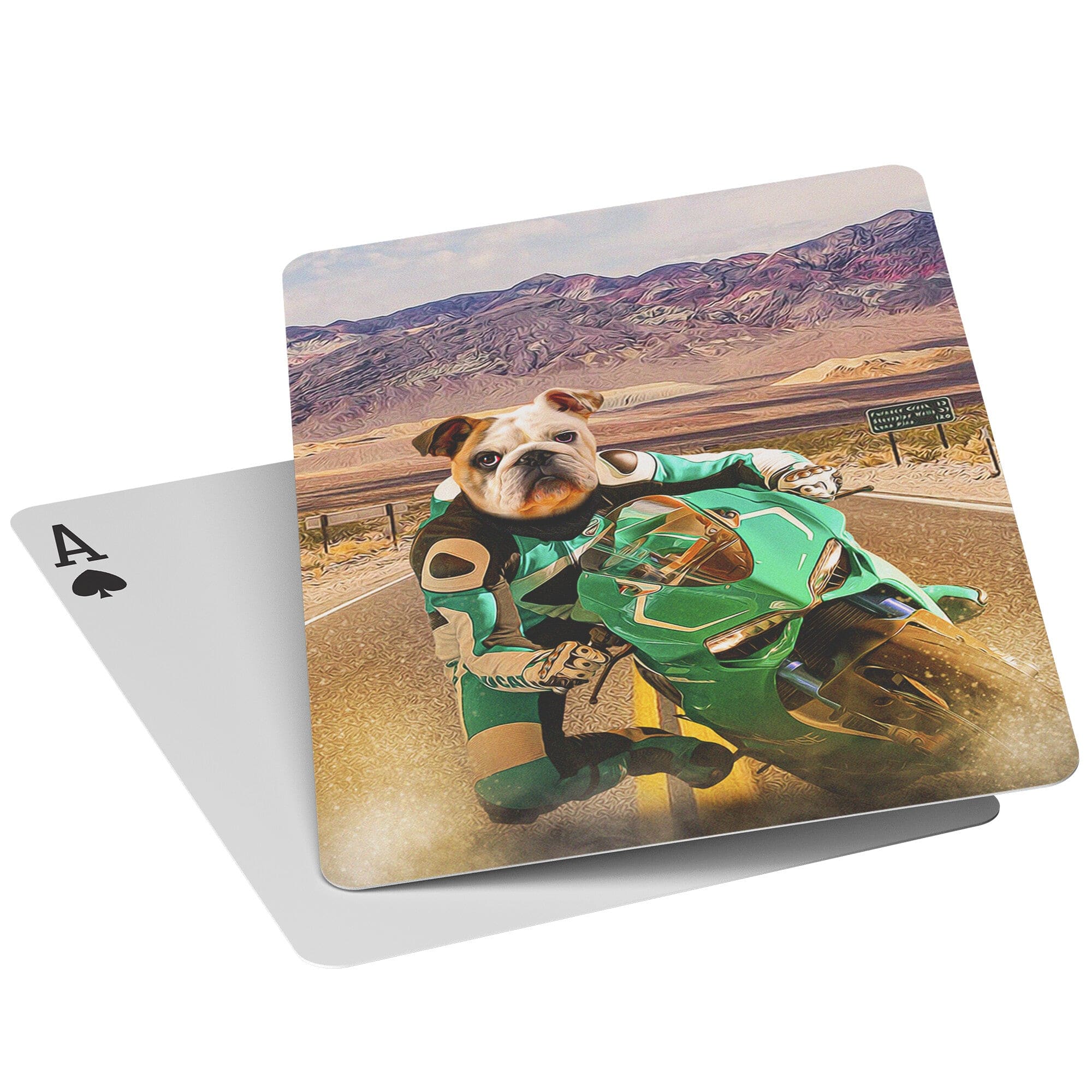 &#39;Kawadawgi Rider&#39; Personalized Pet Playing Cards