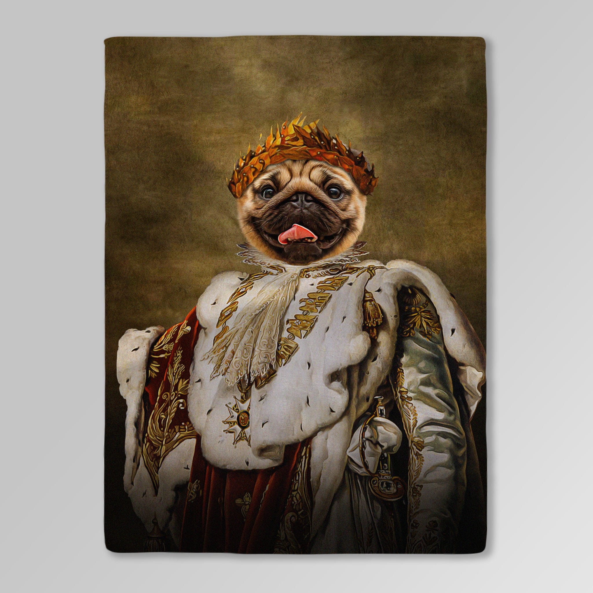 &#39;The King Blep&#39; Personalized Pet Blanket