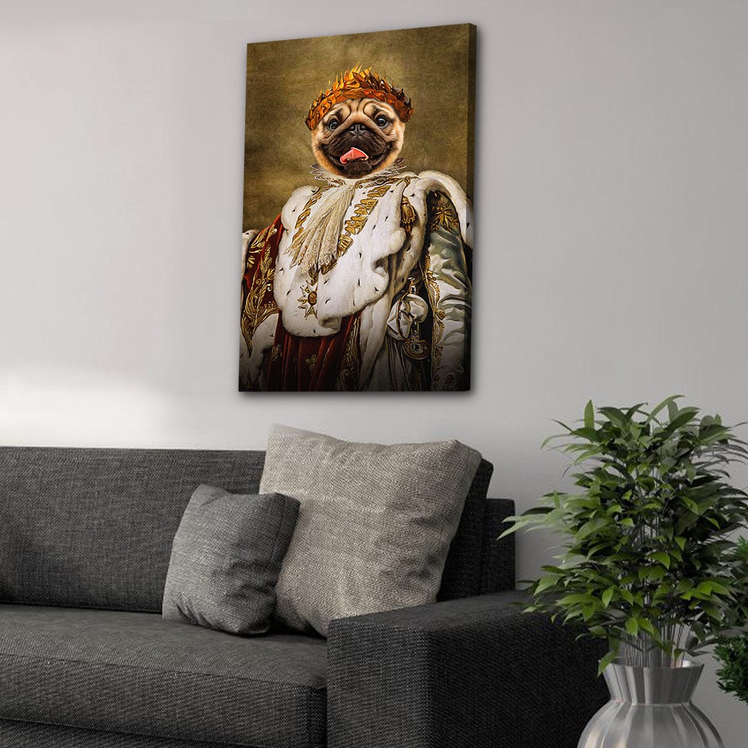 &#39;The King Blep&#39; Personalized Pet Canvas