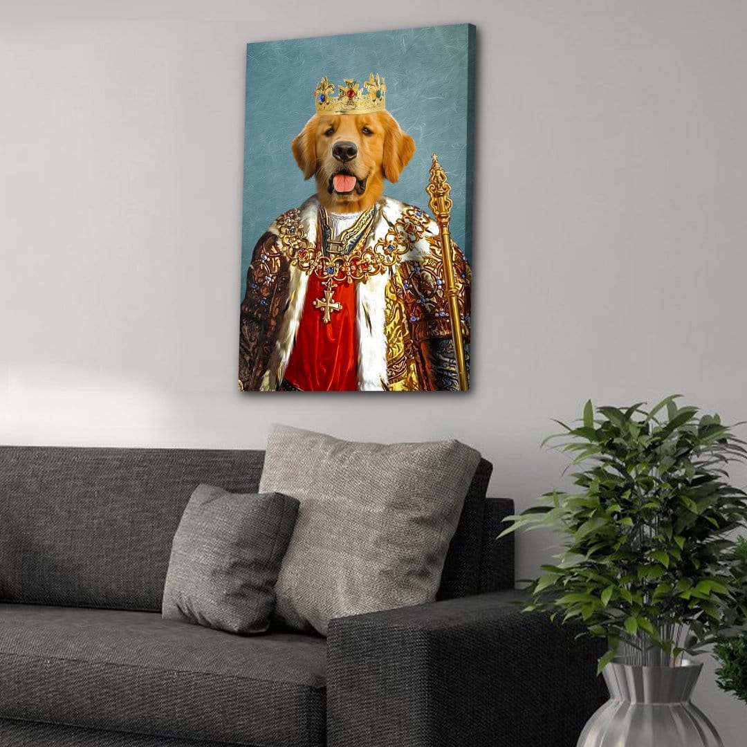&#39;The King&#39; Personalized Pet Canvas