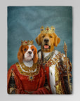 'King and Queen' Personalized 2 Pet Blanket