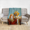 Load image into Gallery viewer, &#39;King and Queen&#39; Personalized 2 Pet Blanket