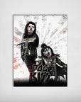 Personalized 'Kiss Doggos' poster featuring two pets dressed as rock stars with instruments.