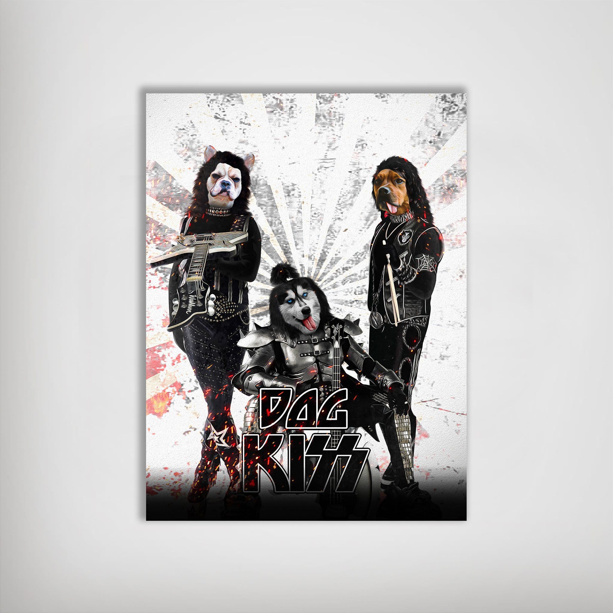 &#39;Kiss Doggos&#39; Personalized 3 Pet Poster