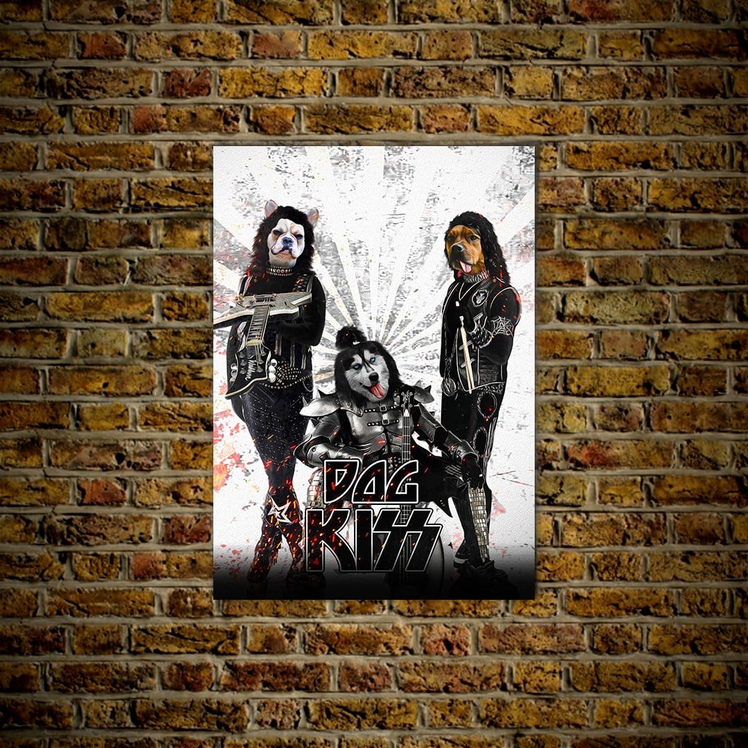 &#39;Kiss Doggos&#39; Personalized 3 Pet Poster