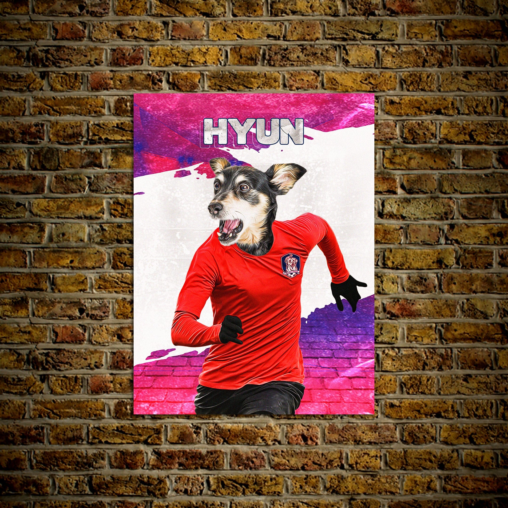 &#39;Korea Doggos Soccer&#39; Personalized Pet Poster