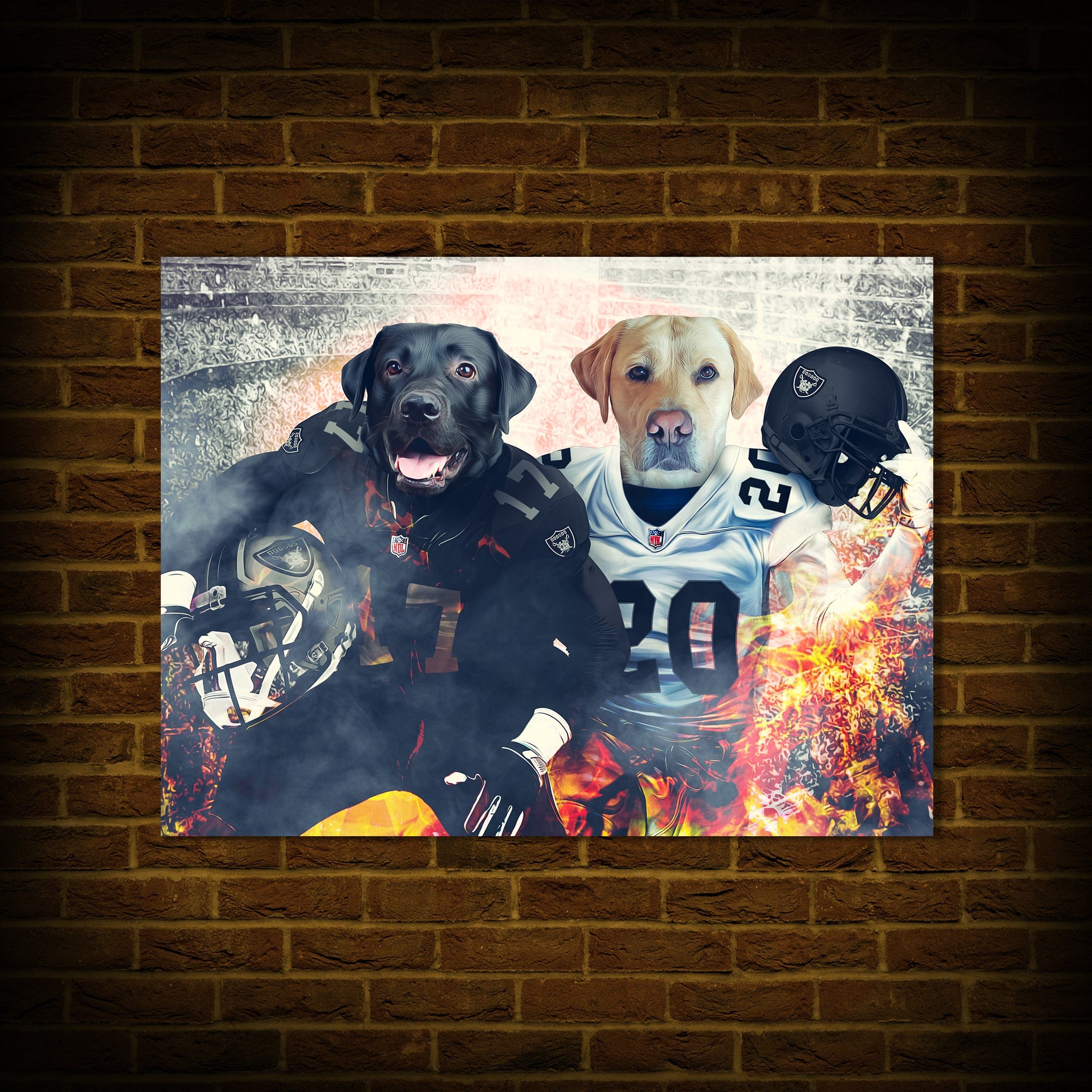 &#39;Las Vegas Doggos&#39; Personalized 2 Pet Poster