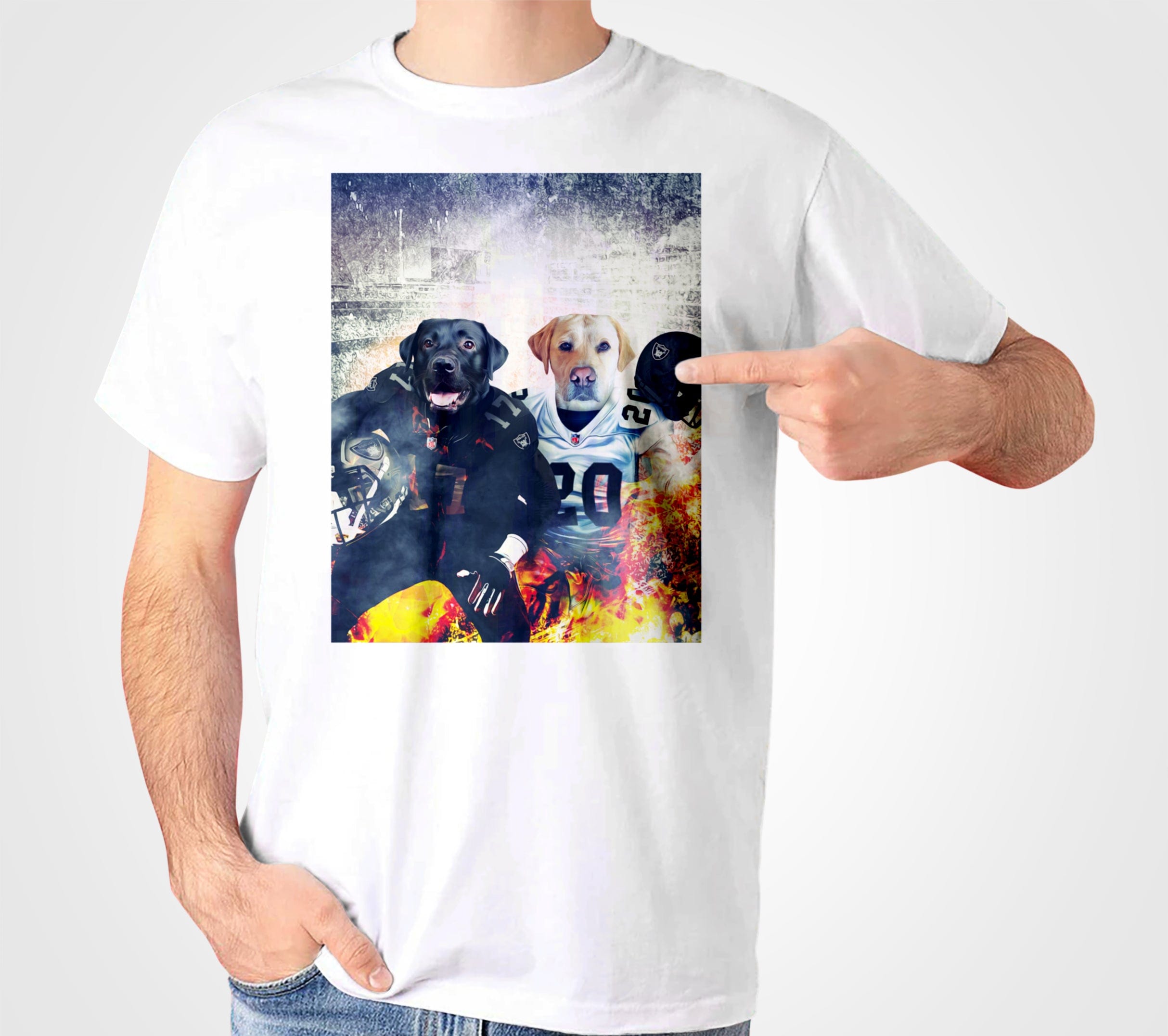 &#39;Las Vegas Doggos&#39; Personalized 2 Pet T-Shirt
