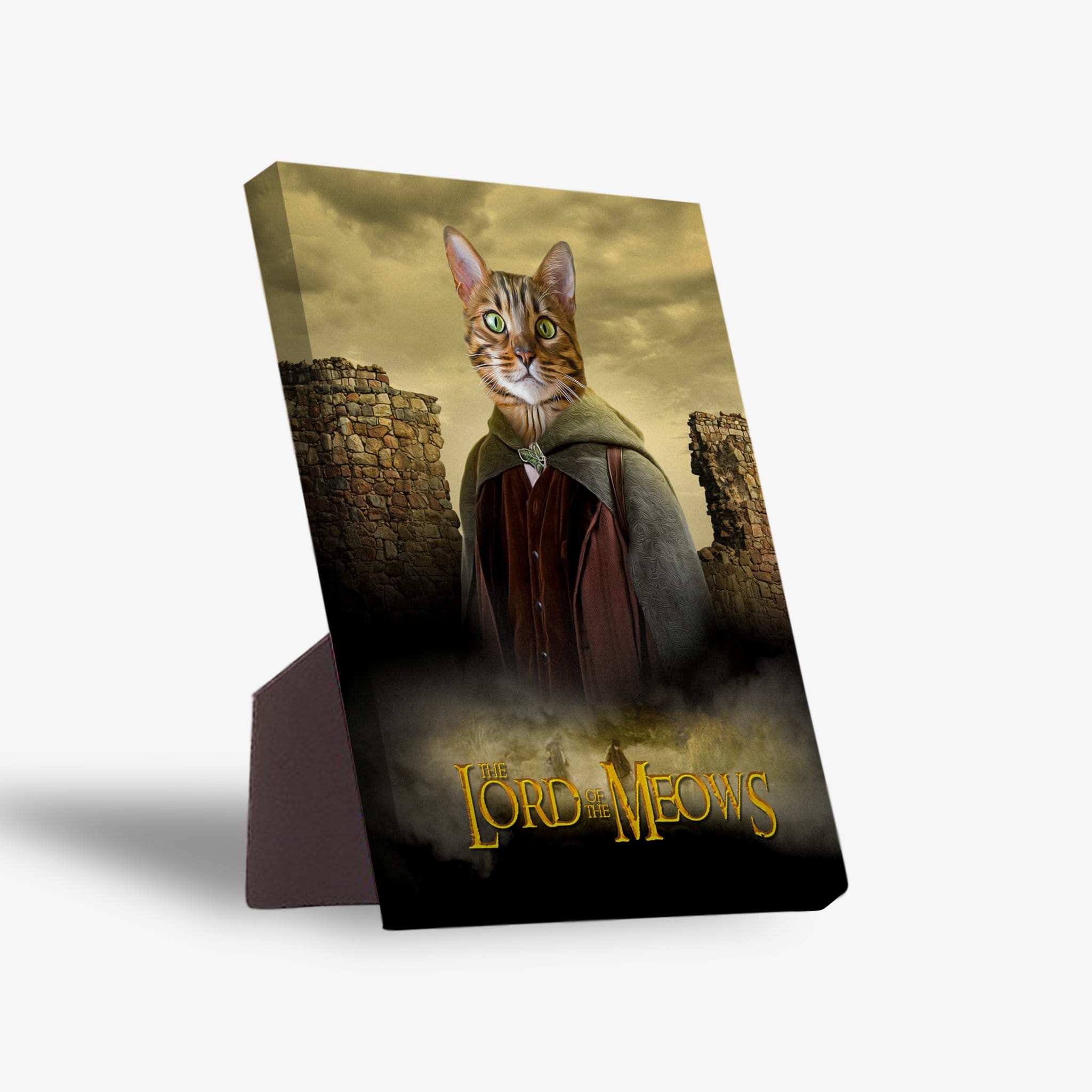 &#39;Lord Of the Meows&#39; Personalized Pet Standing Canvas