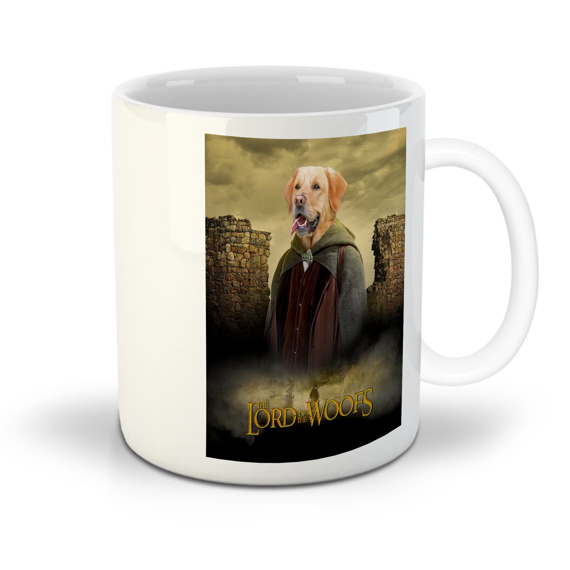 &#39;Lord Of The Woofs&#39; Personalized Pet Mug