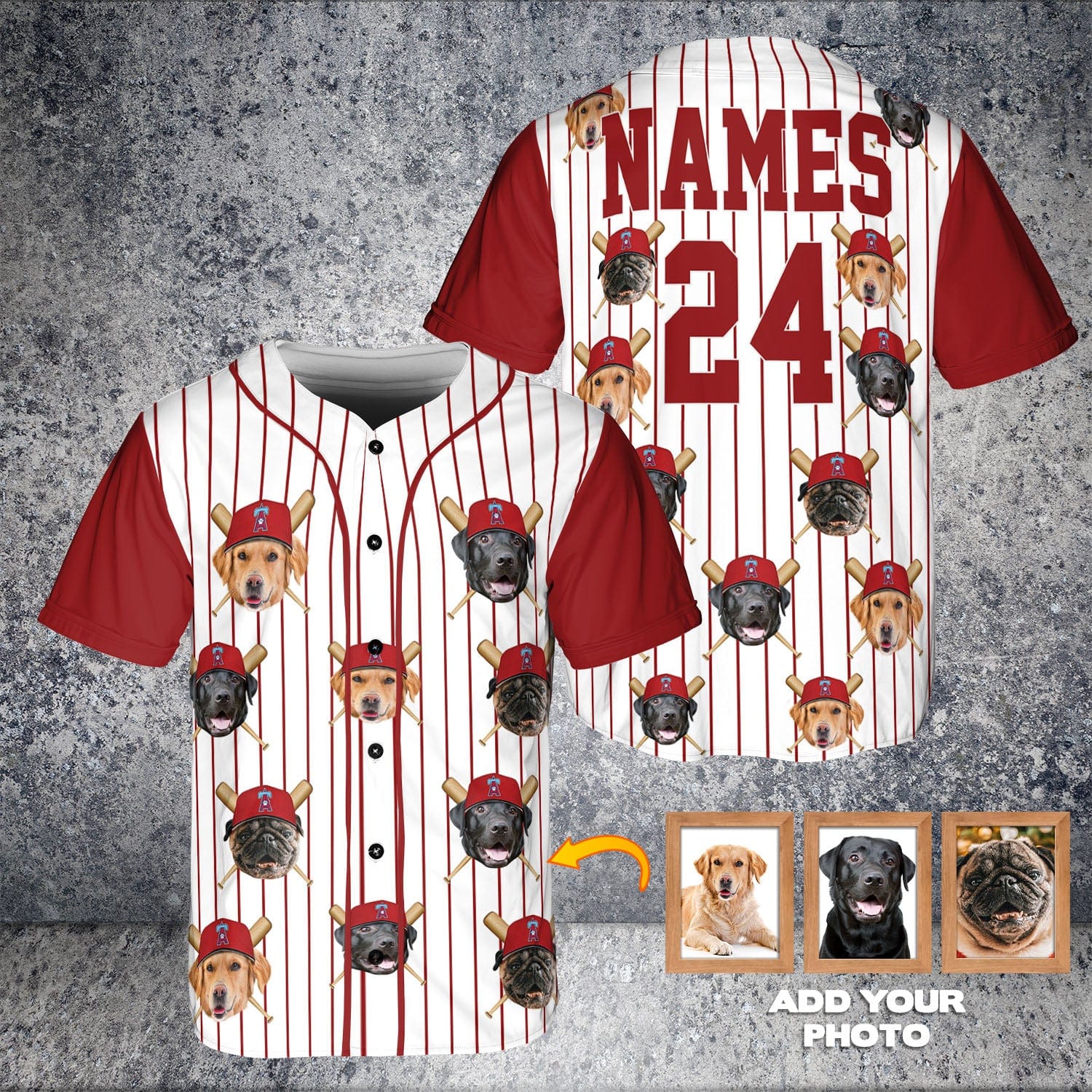 Los Angeles Angel Dogs Custom Baseball Jersey, Xxxxxl (5XL) / 3