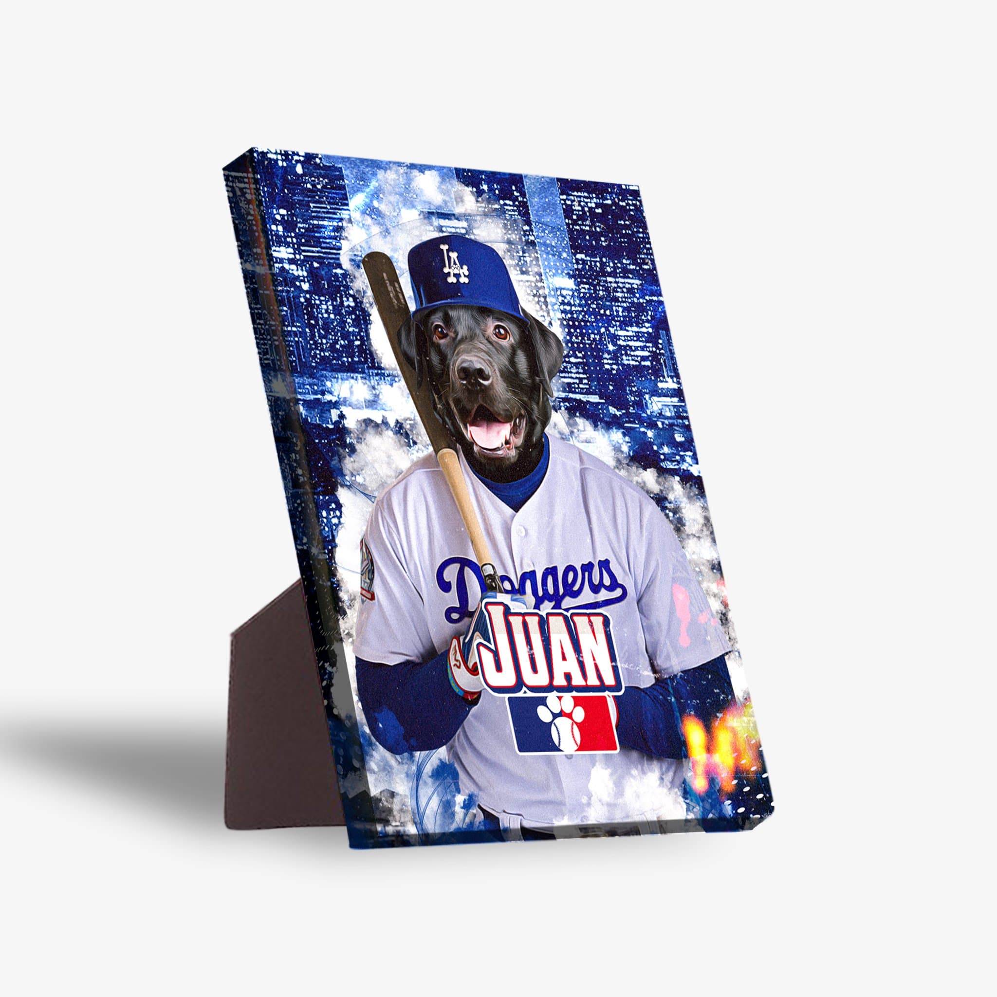 &#39;Los Angeles Doggers&#39; Personalized Pet Standing Canvas