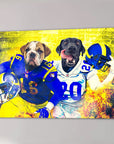 'Los Angeles Doggos' Personalized 2 Pet Canvas