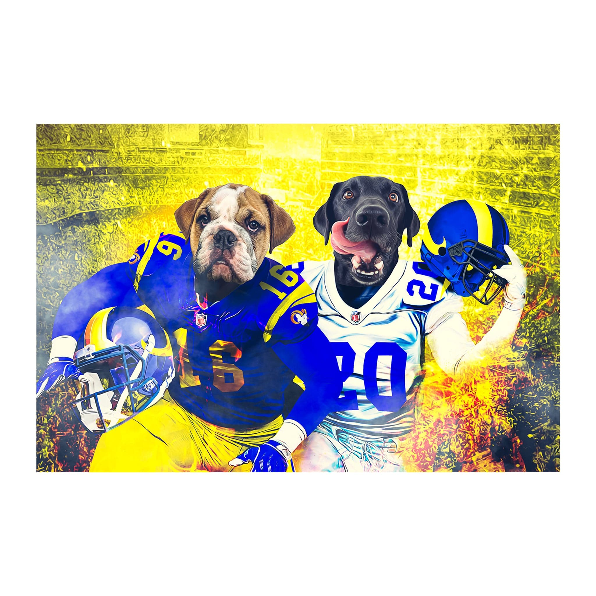 Retrato digital de 2 mascotas de &#39;Los Angeles Doggos&#39;