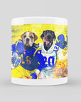 Taza personalizada para 2 mascotas 'Los Angeles Doggos'