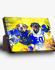 'Los Angeles Doggos' Personalized 2 Pet Standing Canvas