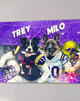 'Louisiana State Doggos' Personalized 2 Pet Canvas