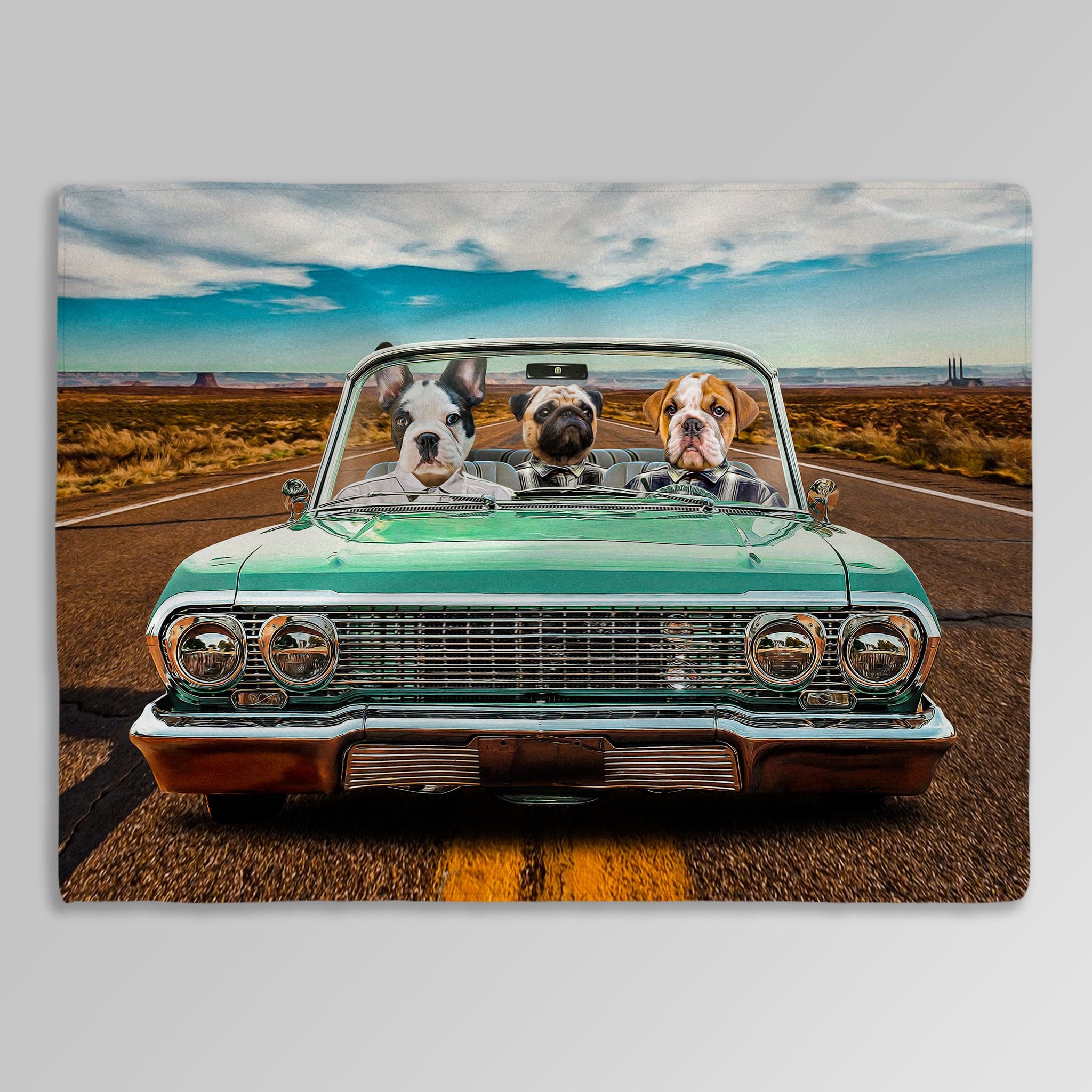 &#39;The Lowrider&#39; Personalized 3 Pet Blanket