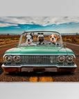 'The Lowrider' Personalized 3 Pet Blanket