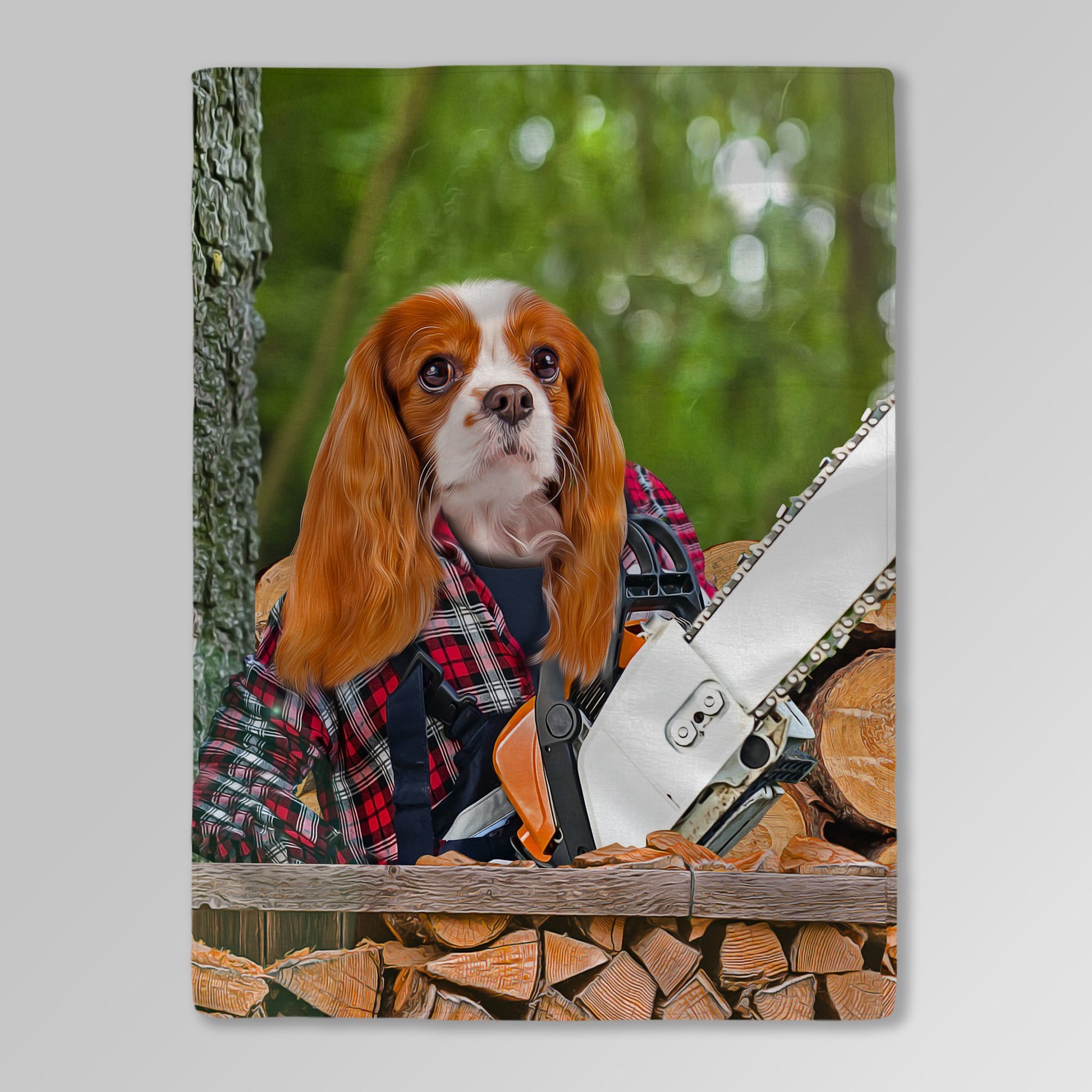 &#39;Lumberwoman&#39; Personalized Pet Blanket