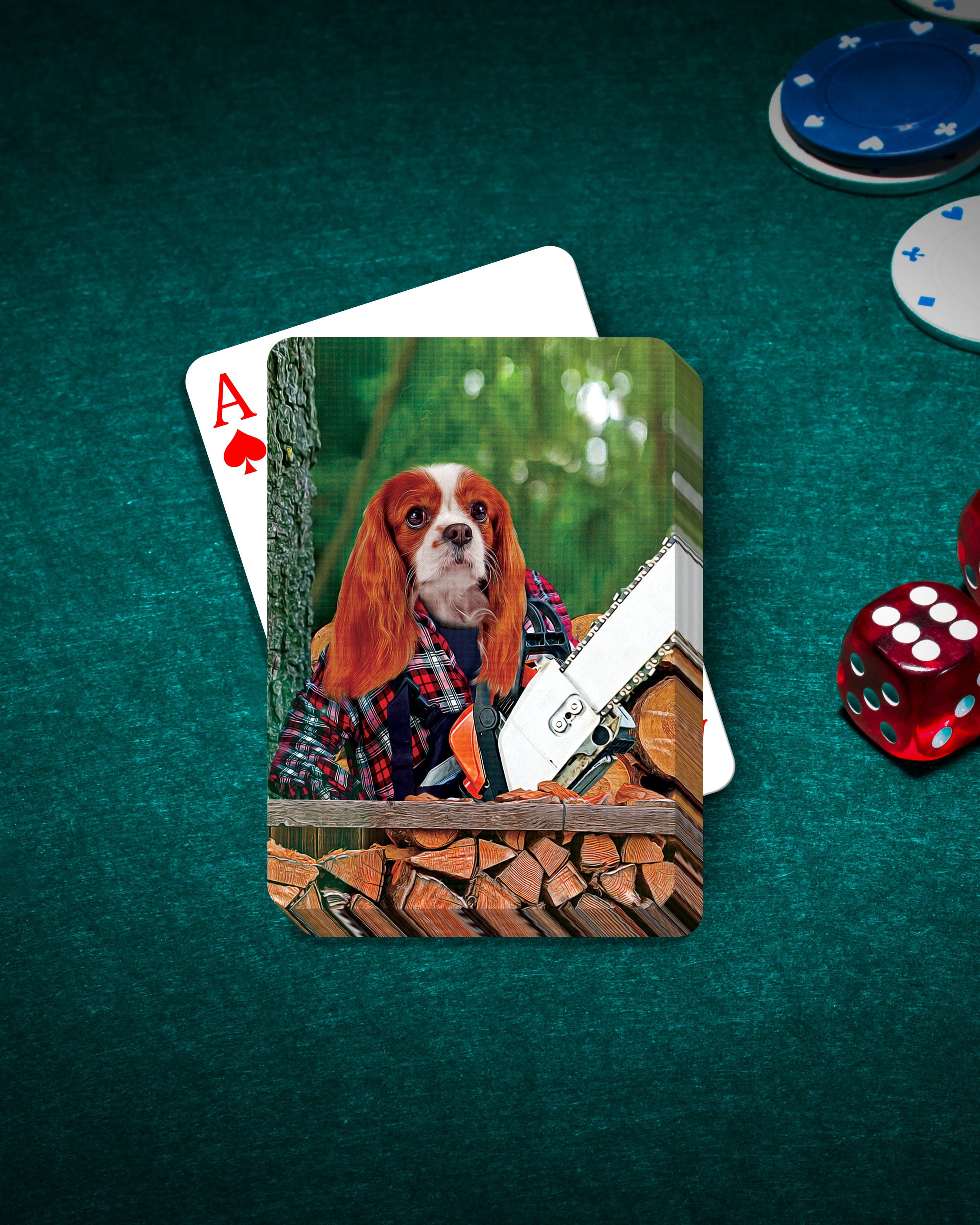 &#39;Lumberwoman&#39; Personalized Pet Playing Cards