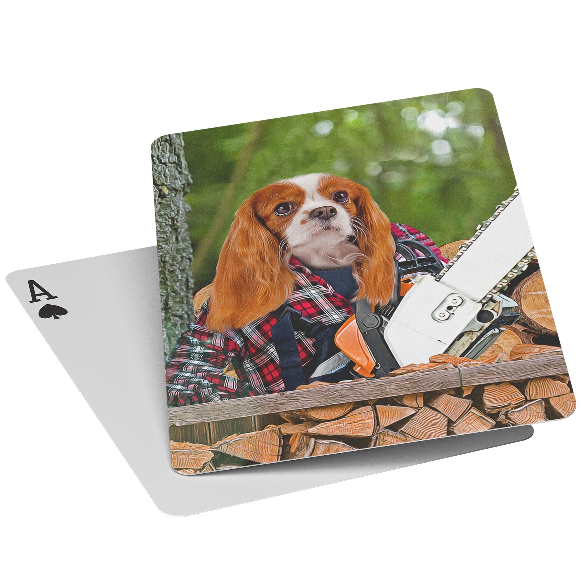 &#39;Lumberwoman&#39; Personalized Pet Playing Cards