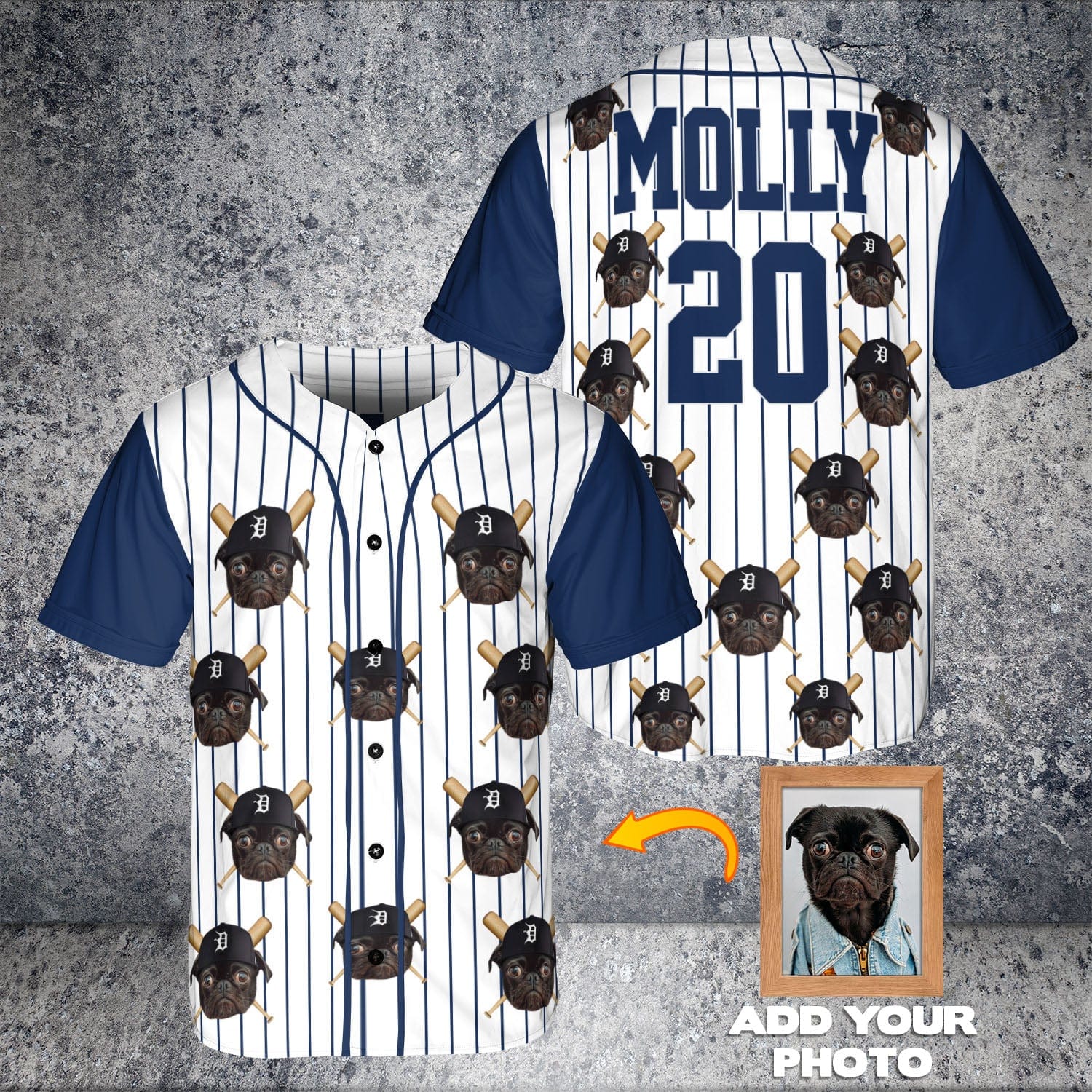 Detroit Doggo Tigers Custom Baseball Jersey