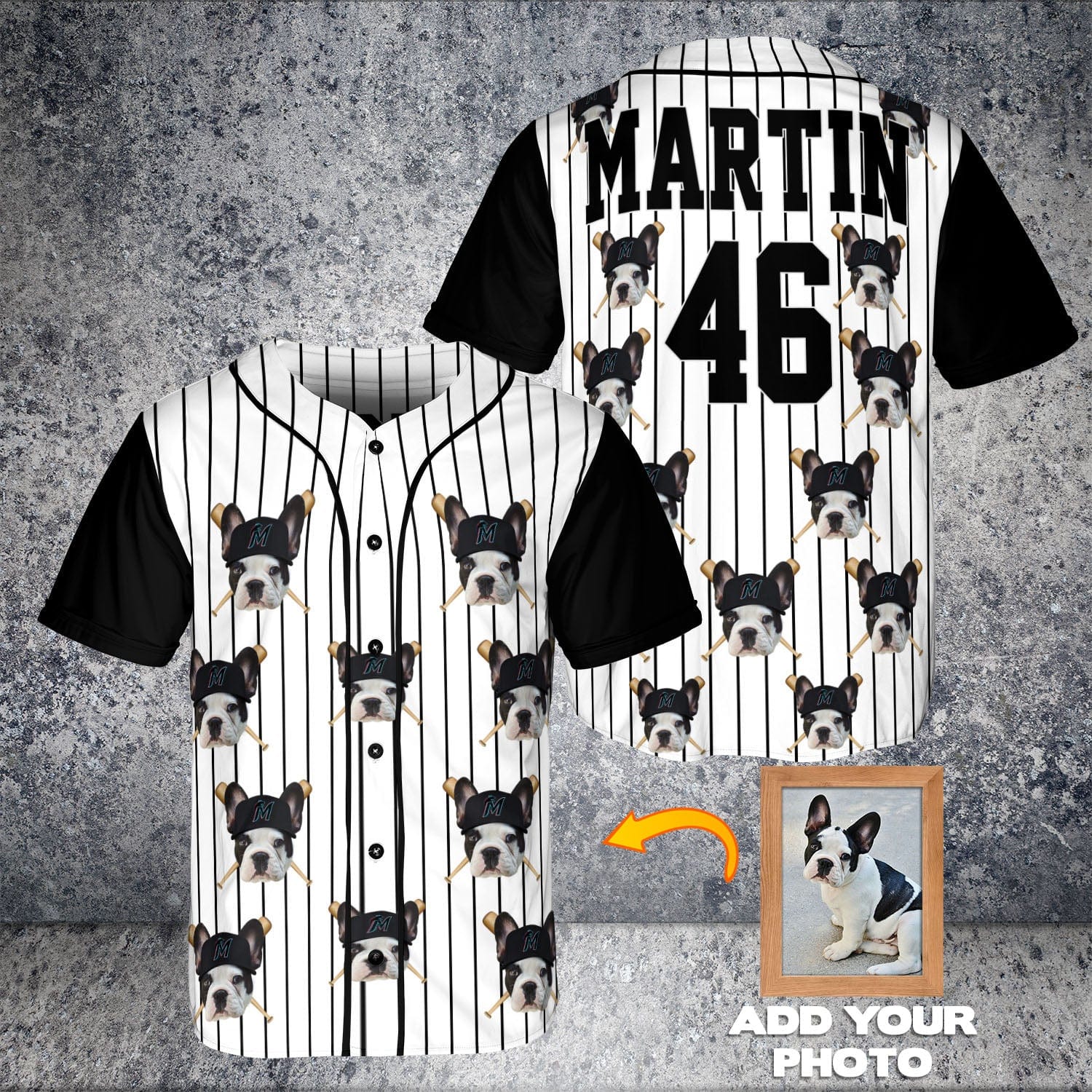 Miami Doggo Marlins Custom Baseball Jersey
