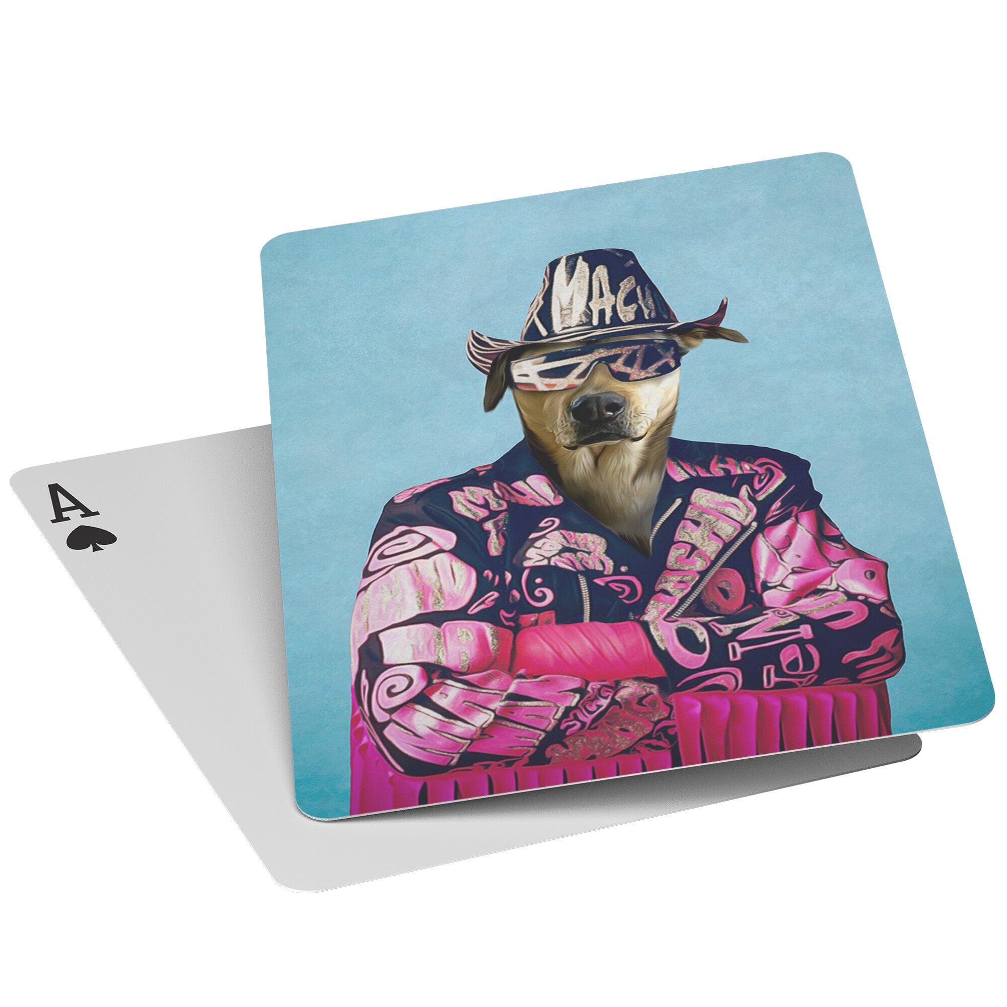 &#39;Macho Man Randy Dogger&#39; Personalized Pet Playing Cards