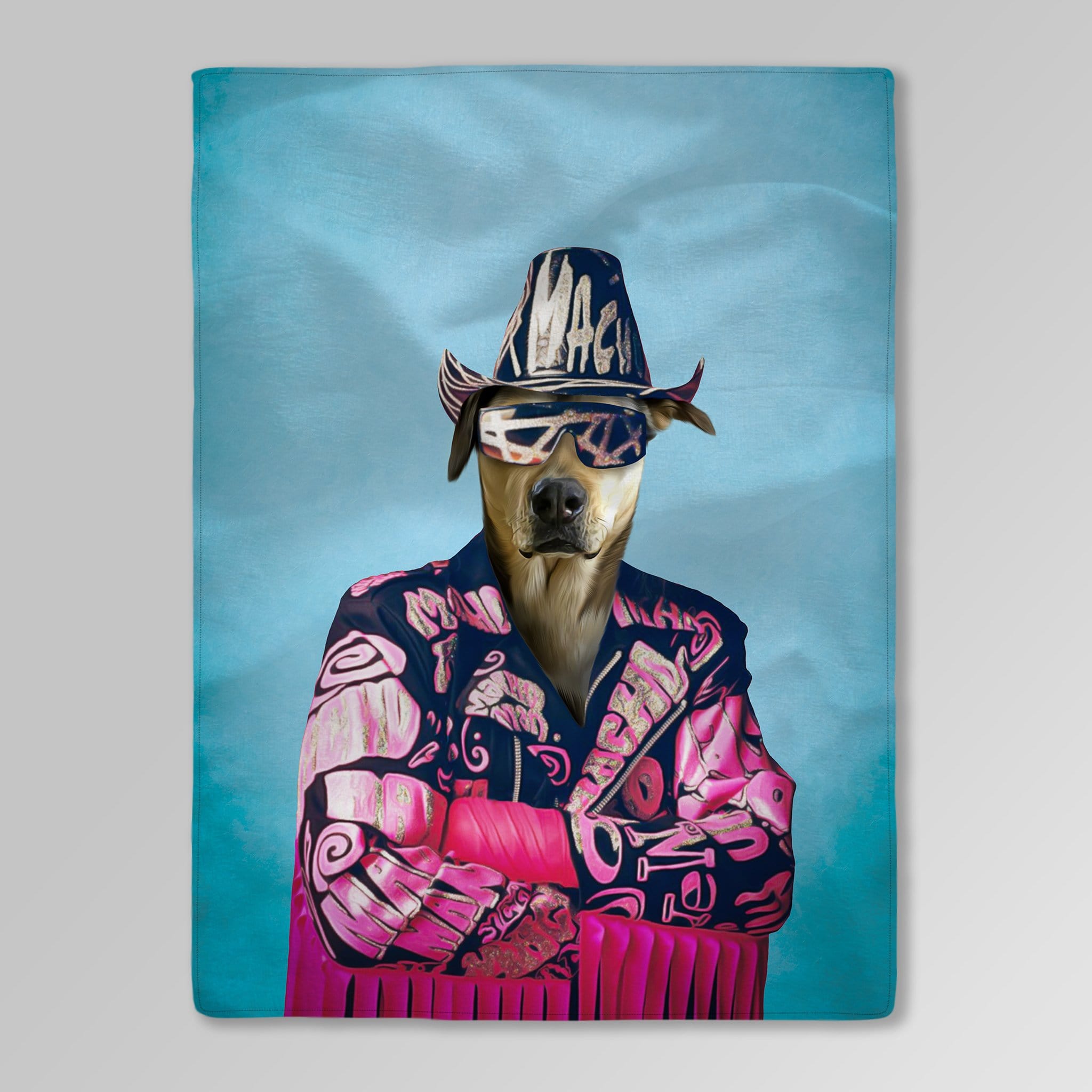 &#39;Macho Man Randy Dogger&#39; Personalized Pet Blanket