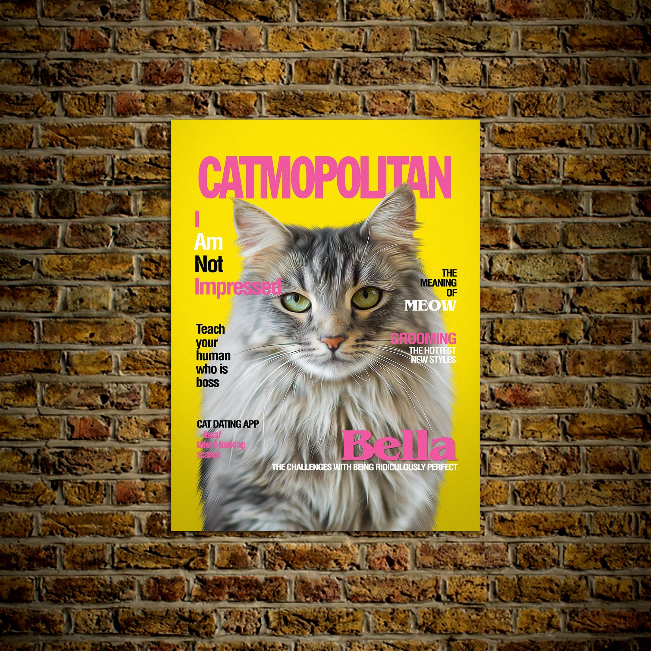 &#39;Catmopolitan&#39; Personalized Pet Poster