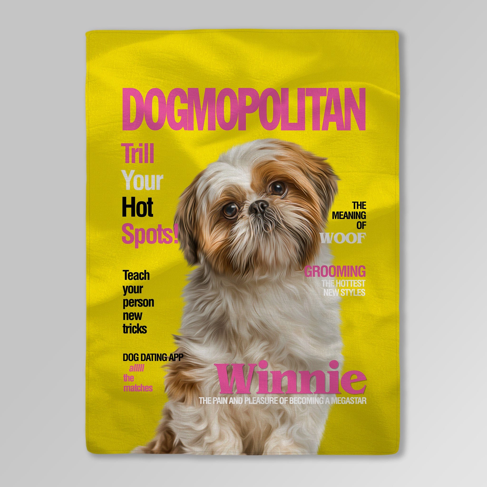 &#39;Dogmopolitan&#39; Personalized Pet Blanket