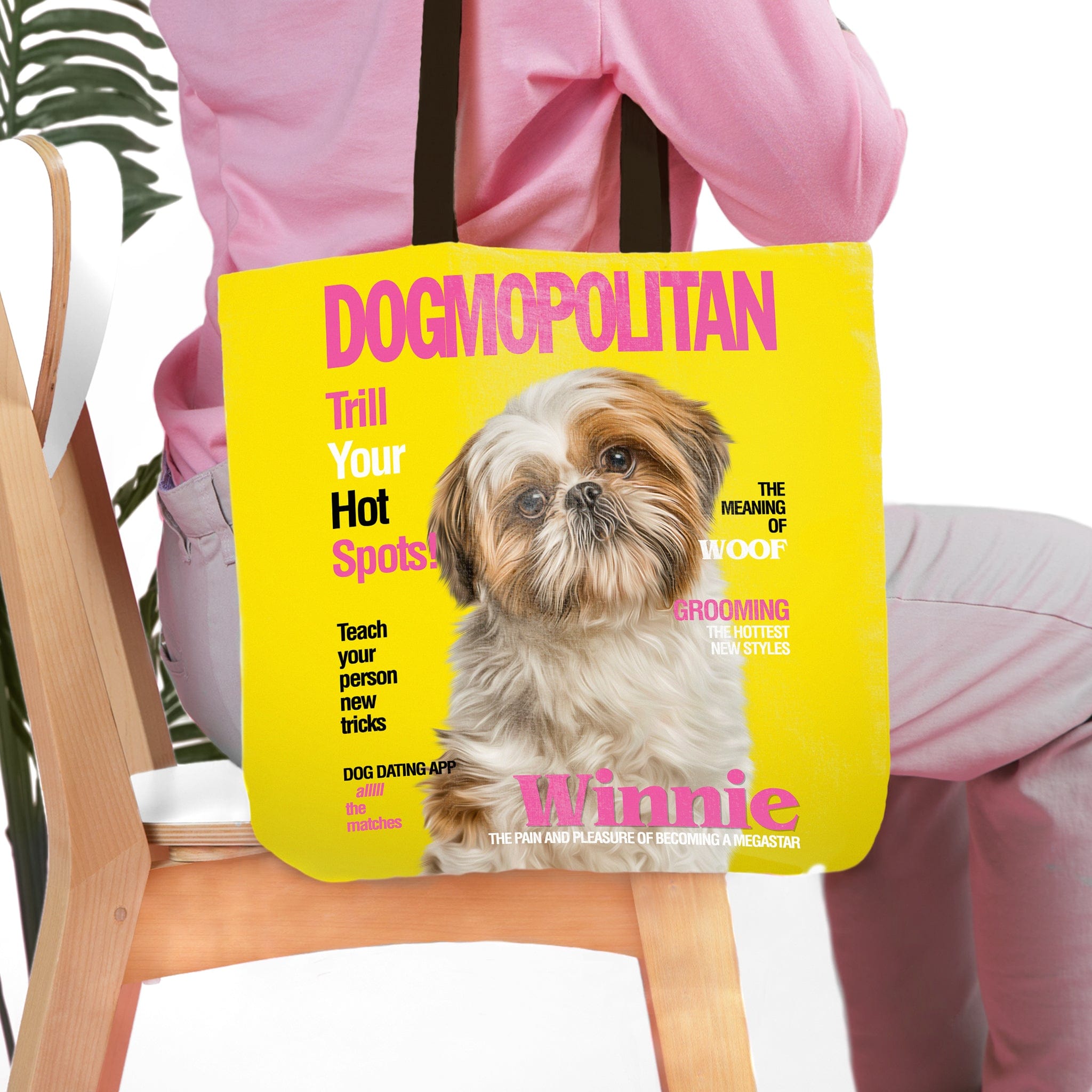 &#39;Dogmopolitan&#39; Personalized Tote Bag