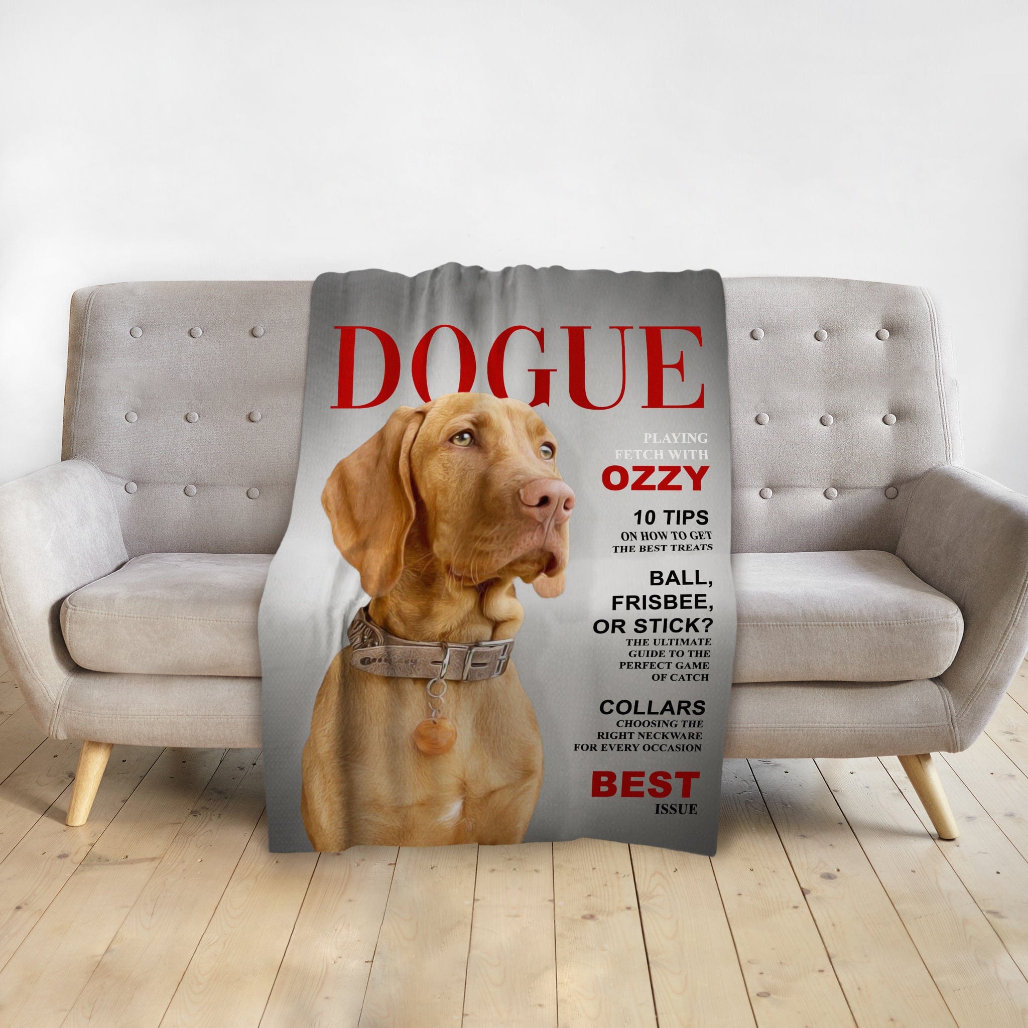 &#39;Dogue&#39; Personalized Pet Blanket