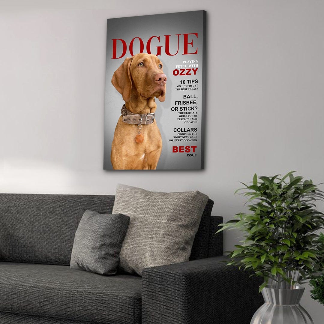 &#39;Dogue&#39; Personalized Pet Canvas