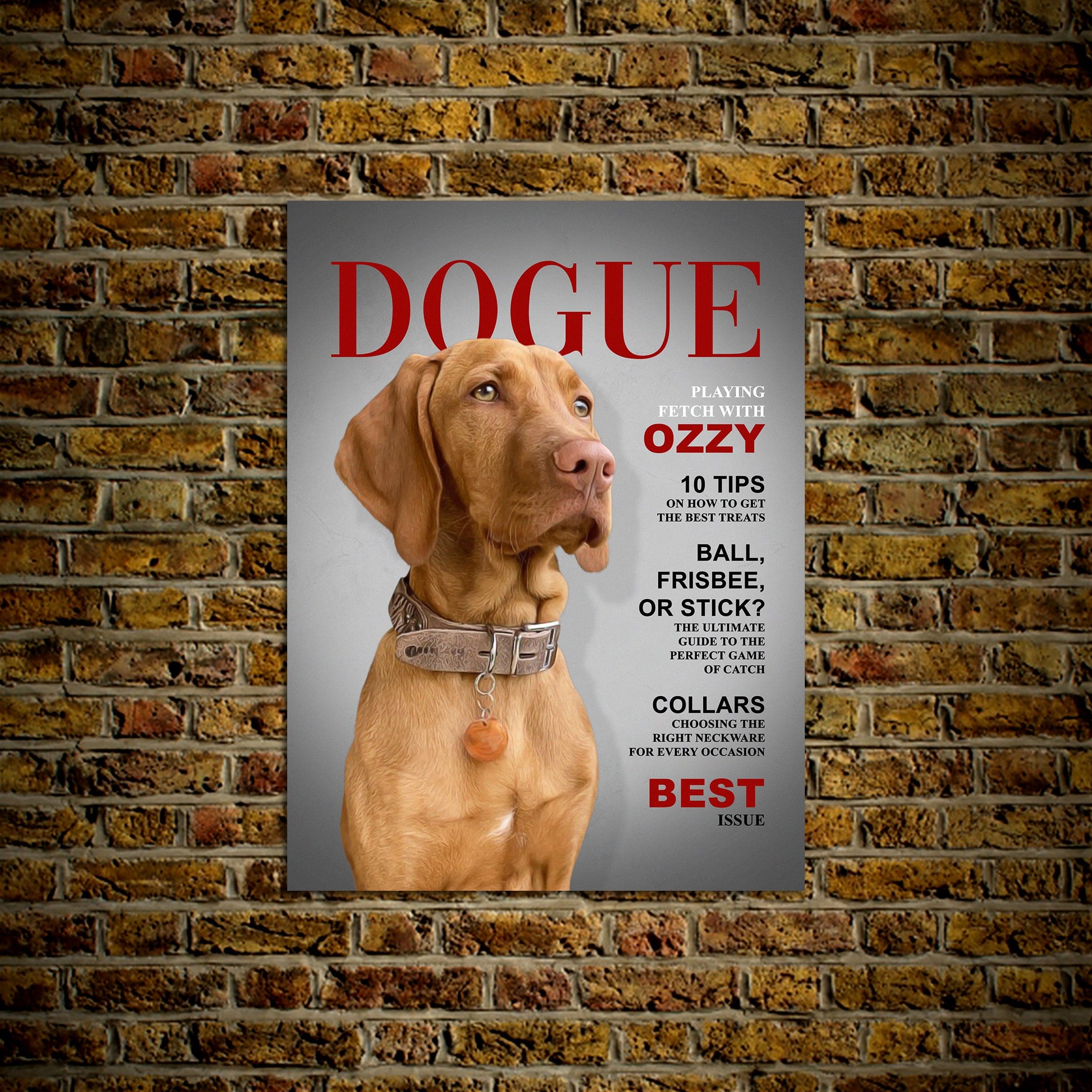 &#39;Dogue&#39; Personalized Pet Poster