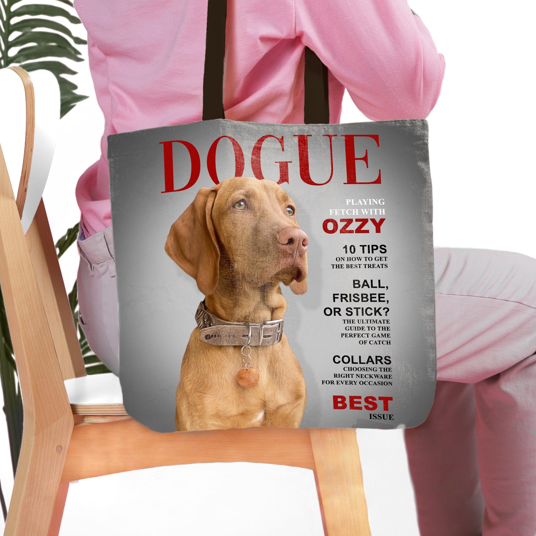 &#39;Dogue&#39; Personalized Tote Bag