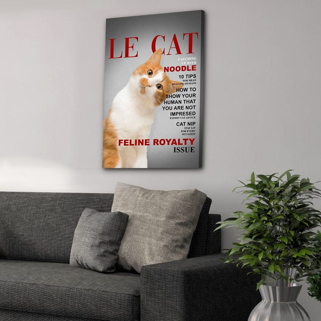 Lienzo personalizado para mascotas &#39;Le Cat&#39;