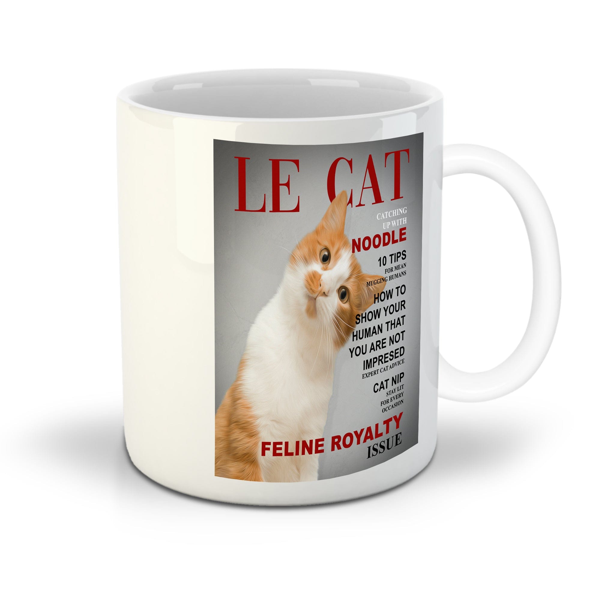 &#39;Le Cat&#39; Personalized Pet Mug