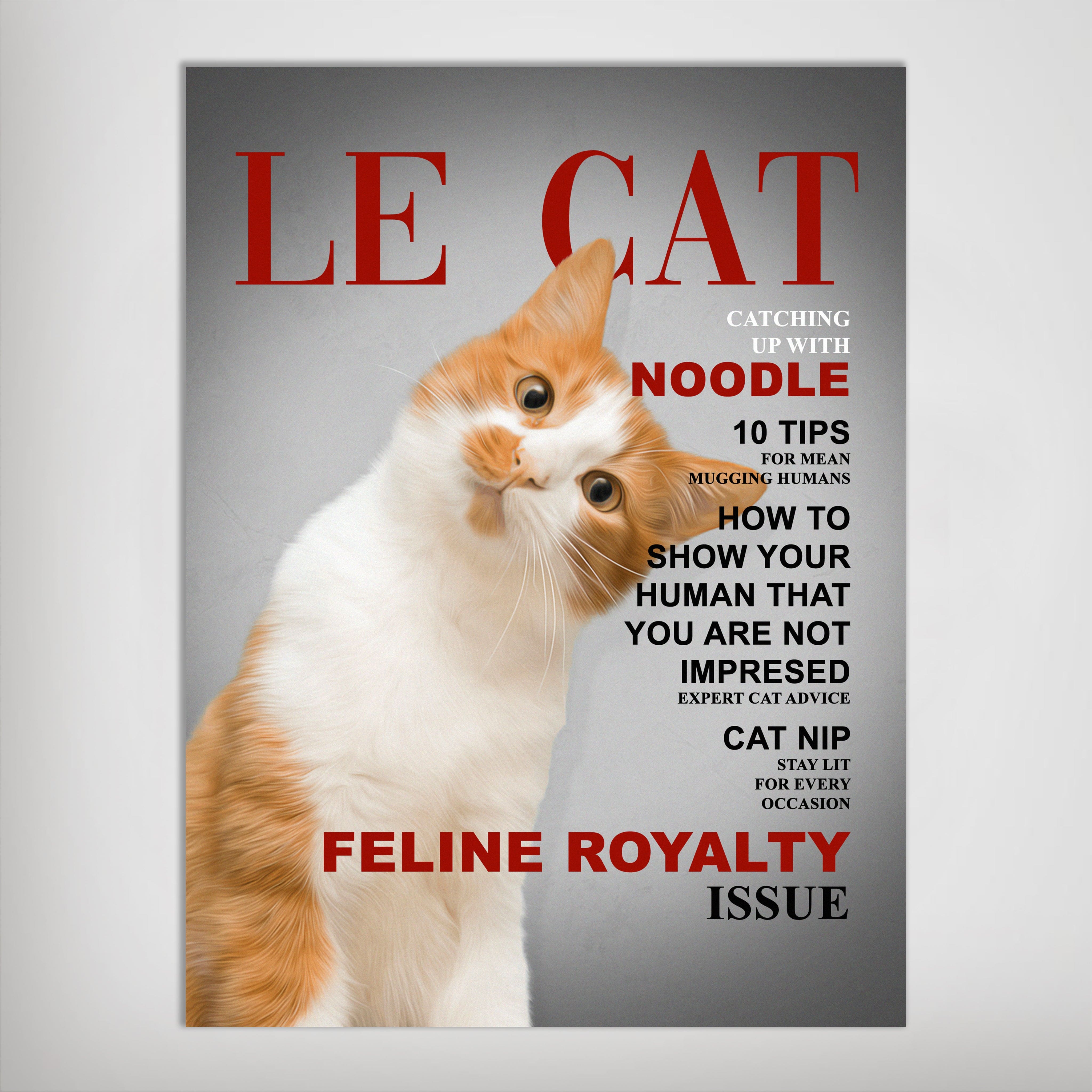 &#39;Le Cat&#39; Personalized Pet Poster