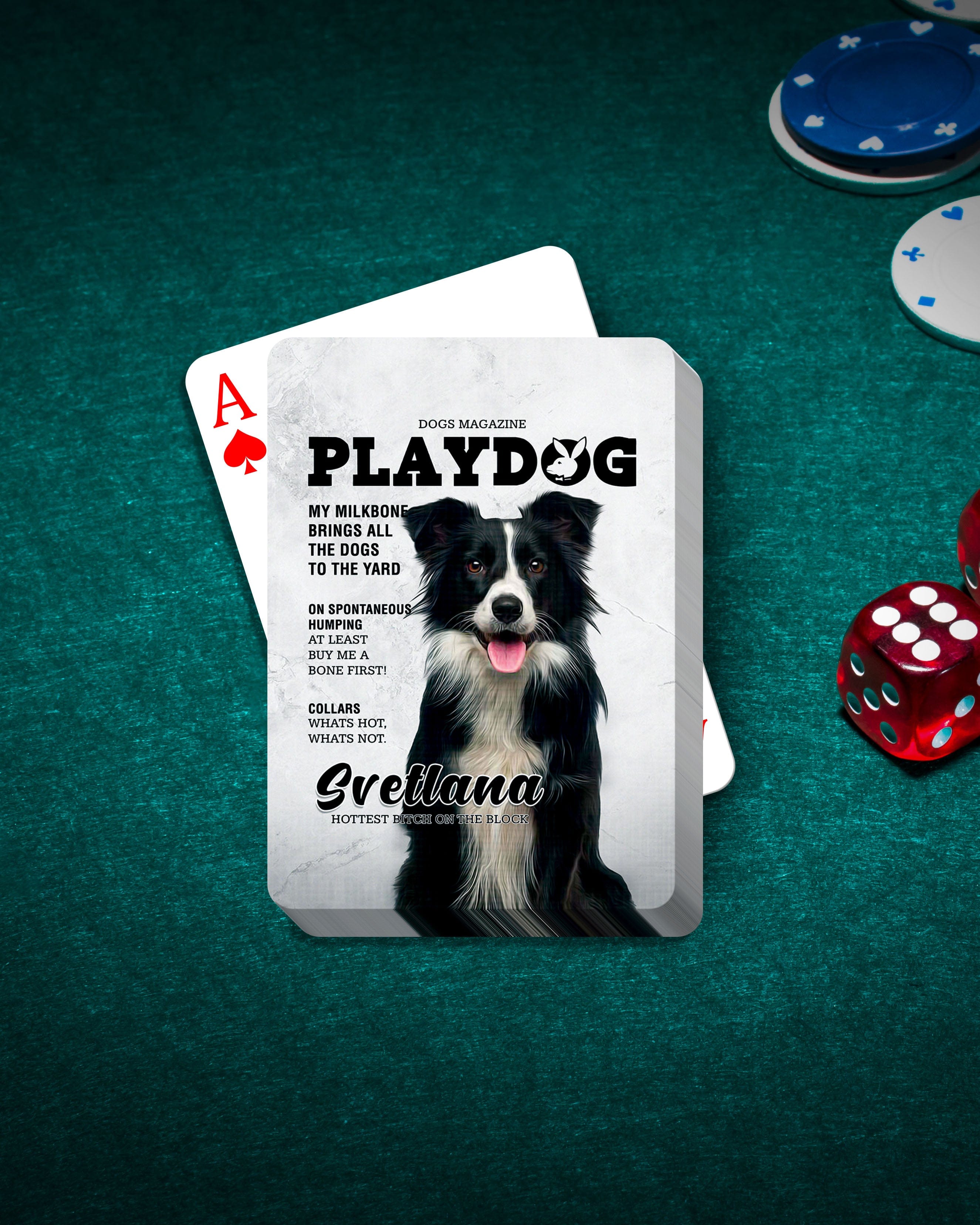 &#39;Playdog&#39; Personalized Pet Playing Cards