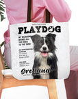 'Playdog' Personalized Tote Bag