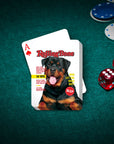 Naipes personalizados para mascotas 'Rolling Bone'