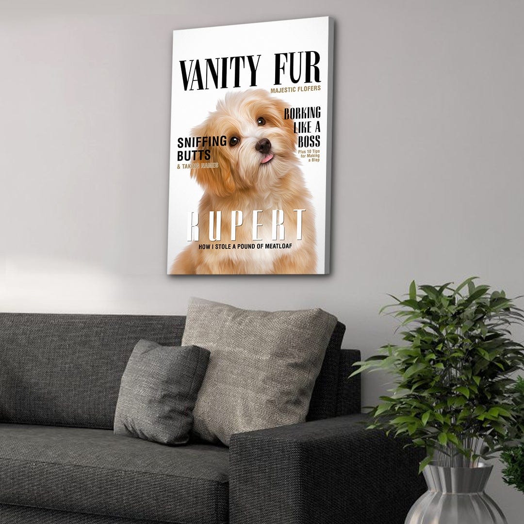 &#39;Vanity Fur&#39; Personalized Pet Canvas