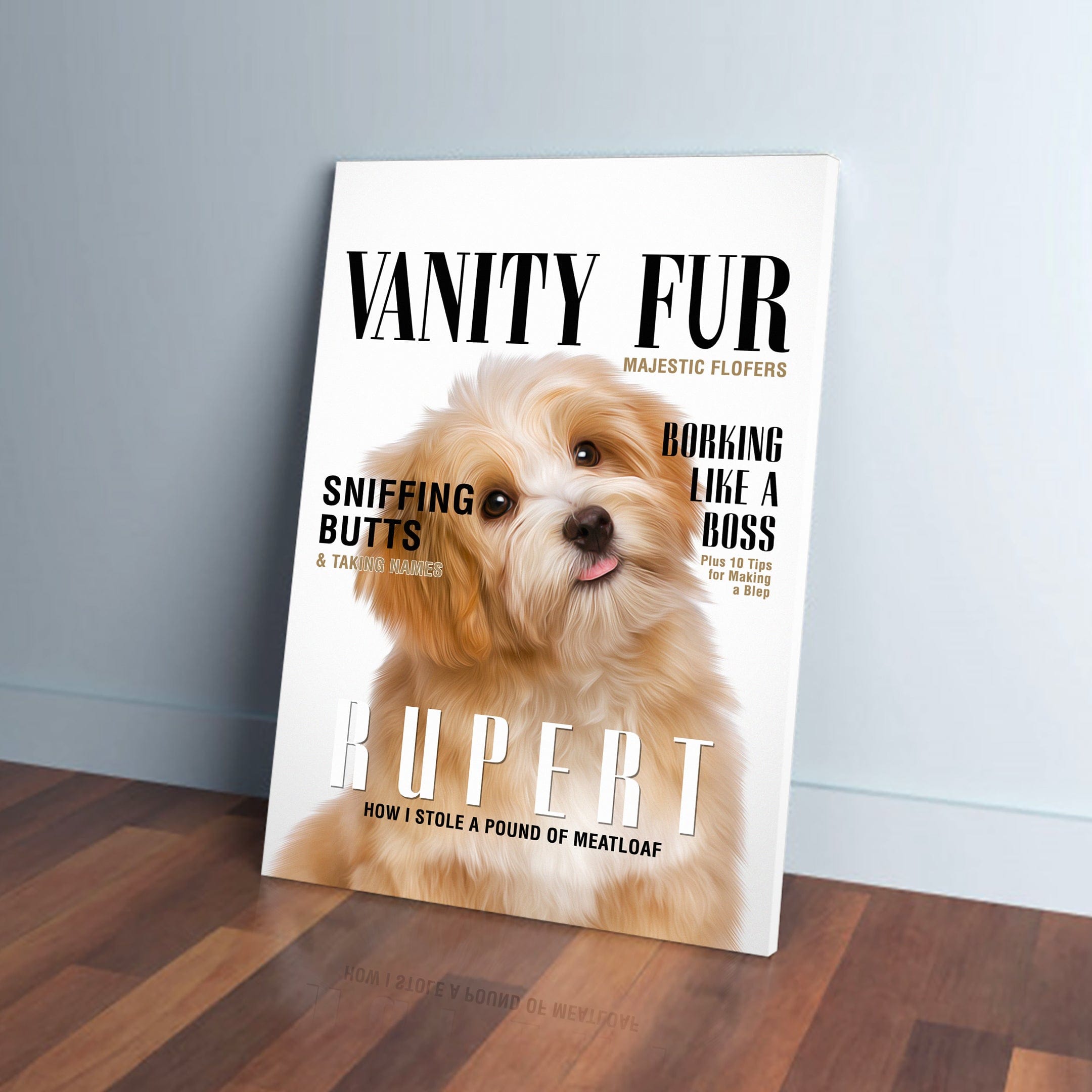 Lienzo personalizado para mascotas &#39;Vanity Fur&#39;
