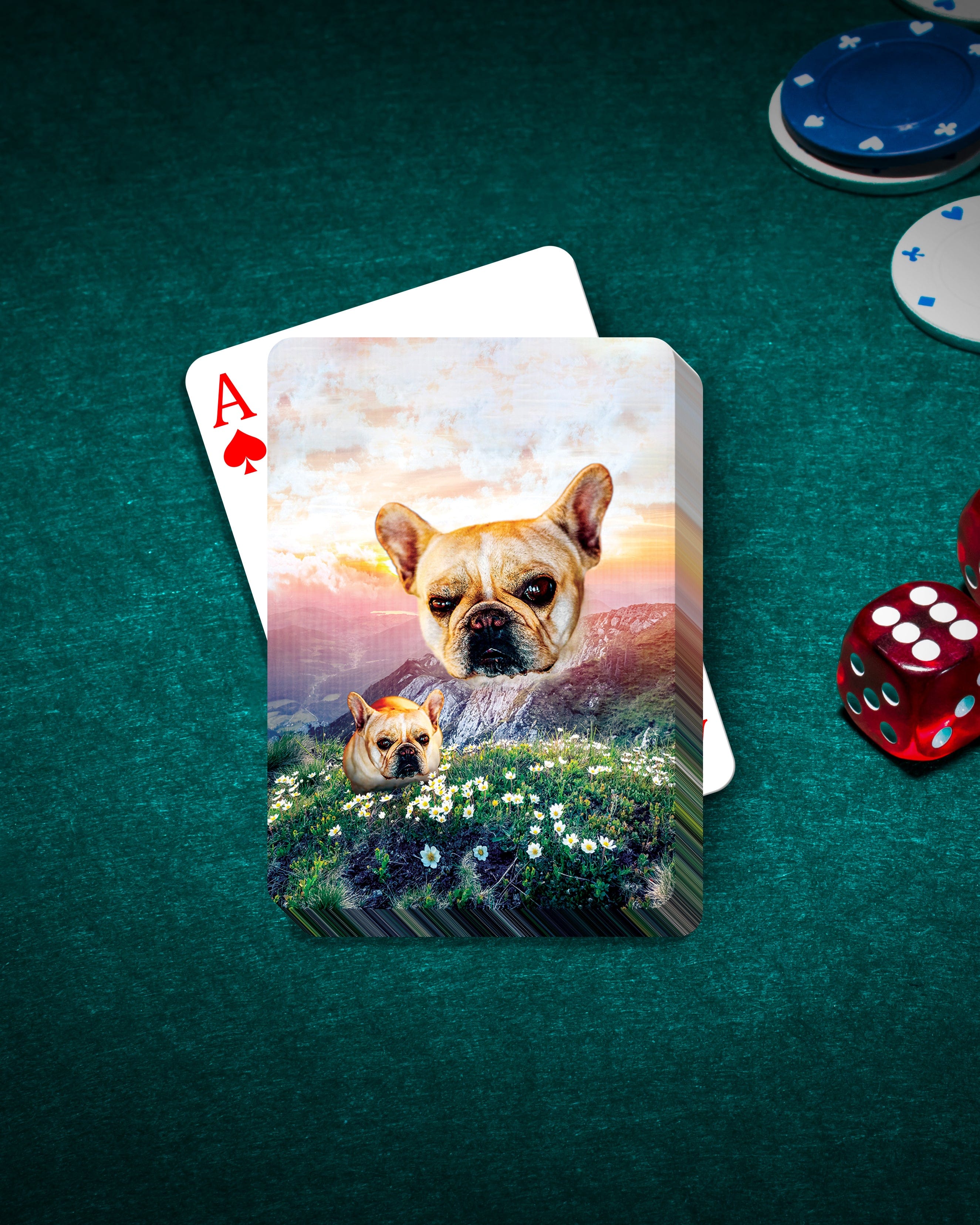 &#39;Majestic Mountain Valley&#39; Personalized Pet Playing Cards